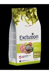Exclusion Monoprotein Narlı-Tavuklu Büyük Irk Yetişkin Köpek Maması 12 kg