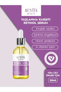 Nevfix Retinol Aloe Vera Retinollü Yaşlanma Karşıtı Kırışıklık Karşıtı Jel Yüz Serumu 30 ml