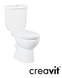 Creavit Sedef Takım 70 cm Seramik Kanallı Arkadan Çıkışlı Ayaklı Klozet Beyaz