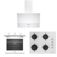 Altus 321 W - ALA 159 DHW -ALA 540 W Doğalgazlı Cam Klasik Set Üstü Davlumbaz 3'lü Ankastre Set Beyaz