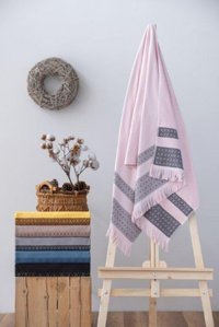 Cotton Box Twins Pamuklu Plaj Havlusu Pudra