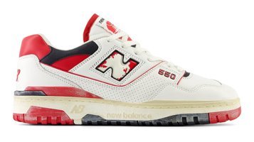 New Balance 550 BB550VGA Bağcıklı Unisex Günlük Ayakkabı Beyaz-Kırmızı
