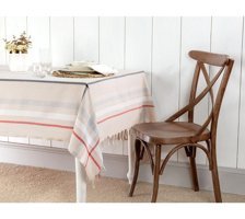 Madame Coco Polyester 150 x 150 cm Dikdörtgen Masa Örtüsü Bej
