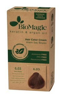 BioMagic Doğal 6.03 Kahve Köpüğü Amonyaksız Krem Saç Boyası 60 Ml