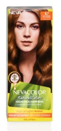 Nevacolor Premium 8.7 Açık Karamel Krem Saç Boyası 50 Ml