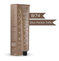 Maxx Deluxe 8.74 Altın Parıltılı Toffee Krem Saç Boyası 100 Ml