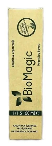 BioMagic Keratin & Argan Yağı 45603 Yoğun Küllü Kumral Amonyaksız Krem Saç Boyası 60 Ml