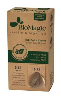 BioMagic Doğal 9.72 Küllü Sarı Amonyaksız Krem Saç Boyası 60 Ml