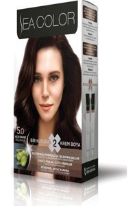 Sea Color Colour Cream 5.0 Açık Kahve Krem Saç Boyası 50 ml