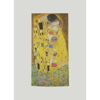 Wallhang The Kiss Gustav Klimt Pamuklu Plaj Havlusu Şeftali
