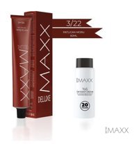 Maxx Deluxe 3.22 Patlıcan Moru Krem Saç Boyası 60 Ml