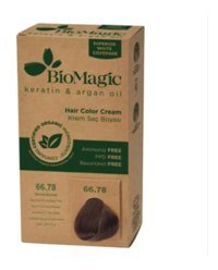 BioMagic Doğal 66.78 Çikolata Karamel Amonyaksız Krem Saç Boyası 60 Ml