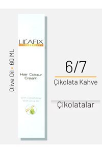 Lilafix With Olive Oil 6.7 Çikolata Kahve Krem Saç Boyası 60 ml