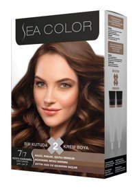Sea Color Colour Cream 7.7 Koyu Karamel Krem Saç Boyası 50 ml