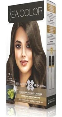 Sea Color Set 7.11 Yoğun Açık Küllü Kumral Krem Saç Boyası 50 ml