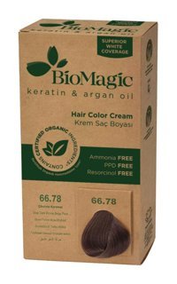 BioMagic Doğal 66.78 Çikolata Karamel Krem Saç Boyası 60 Ml