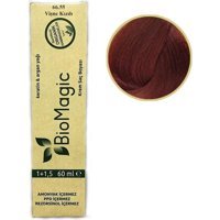 BioMagic Keratin & Argan Yağı 66.55 Vişne Kızılı Organik Amonyaksız Krem Saç Boyası 60 Ml