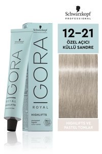 Schwarzkopf Igora Royal Highlifts 12.21 Küllü Sandre Krem Saç Boyası 60 ml