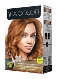 Sea Color Colour Cream 7.43 Yoğun Parlak Bakır Krem Saç Boyası 50 ml