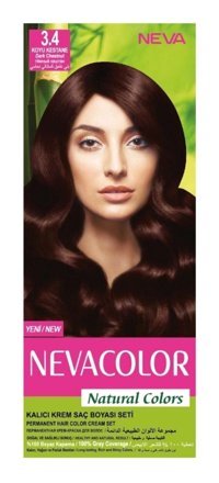 Nevacolor Natural Colors 3.4 Koyu Kestane Krem Saç Boyası 50 Ml
