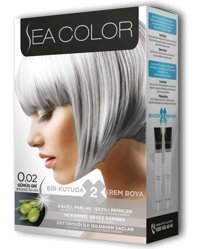 Sea Color Set 0.02 Gümüş Gri Krem Saç Boyası 50 ml