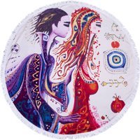 Biggdesign Aşk Pamuklu Plaj Havlusu Çok Renkli