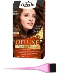 Schwarzkopf Palette Deluxe Zengin Renkler 6.68+Boyama Karamel Kahve Krem Saç Boyası 50 ml