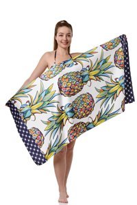 Yorkadesıgn Ananas Mikrofiber Plaj Havlusu Çok Renkli