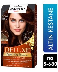 Schwarzkopf Palette Deluxe 5.680 Altın Kestane Krem Saç Boyası 50 ml
