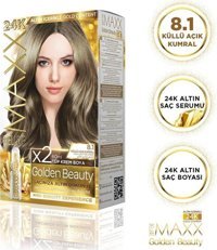 Maxx Deluxe Golden Beauty 8.1 Küllü Açık Kumral Krem Saç Boyası 60 Ml