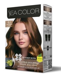 Sea Color 6.7 Çikolata Kahve Vegan Krem Saç Boyası 50 ml