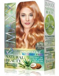 Maxx Deluxe Natural Beauty 8.73 Altın Karamel Amonyaksız Krem Saç Boyası 60 Ml