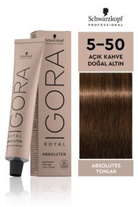 Schwarzkopf Igora Royal Absolutes 5.50 Açık Kahve Doğal Altın Krem Saç Boyası 60 ml