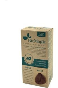 BioMagic Keratin & Argan Yağı 66.43 Koyu Kumral Kızıl Bakır Krem Saç Boyası 60 Ml