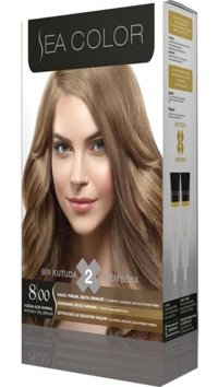 Sea Color Set 8.00 Yoğun Açık Kumral Krem Saç Boyası 50 ml