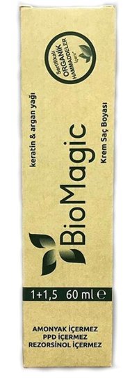 BioMagic Keratin & Argan Yağı 66.78 Çikolata Karamel Organik Amonyaksız Krem Saç Boyası 60 Ml