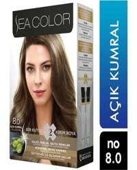 Sea Color Colour Cream 8.0 Açık Kumral Krem Saç Boyası 50 ml