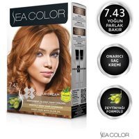 Sea Color Zeytinyağı Formülü 7.43 Parlak Bakır Krem Saç Boyası 50 ml