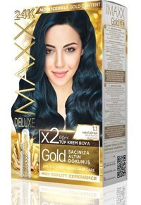 Maxx Deluxe Golden Beauty 1.1 Mavi Siyah Krem Saç Boyası 60 Ml