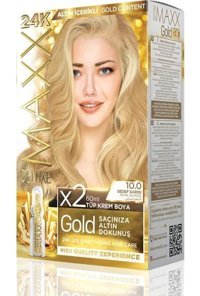 Maxx Deluxe Golden Beauty 10.0 Sedef Sarısı Krem Saç Boyası 60 Ml