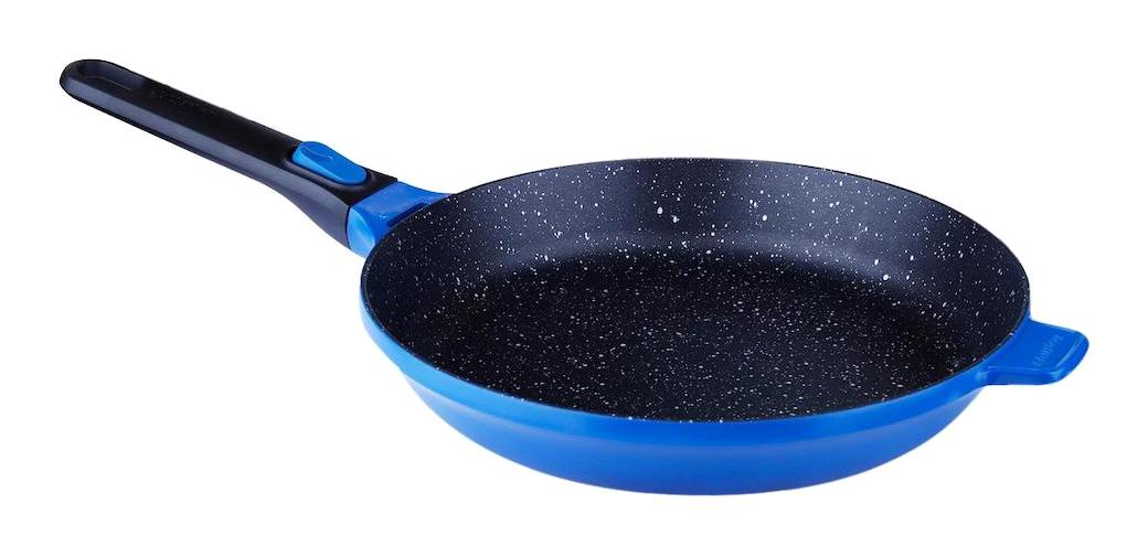 Berghoff Gem Stay Cool Plastik Saplı Alüminyum 28 cm Düz Tava Mavi