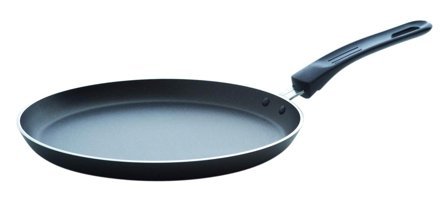 Kıchouse Mini Plastik Saplı Paslanmaz Çelik 22 cm Krep Tava Siyah