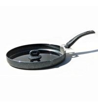 Alkar Balık Granit Saplı Granit 34 cm Balık - Börek Tava Siyah