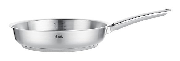 Fissler Pure Collection Çelik Saplı Paslanmaz Çelik 28 cm Düz Tava Gri