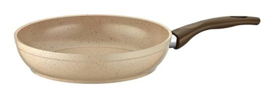 Gülsan Safran Plastik Saplı Granit 32 cm Düz Tava Krem