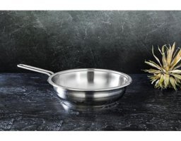 Hascevher Gastro Çelik 26 cm Düz Tava Gri