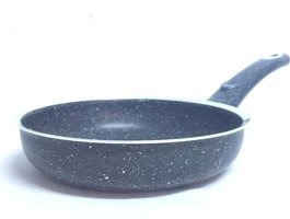 Evinda Plastik Saplı Granit 20 cm Düz Tava Gri