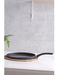 Znp Home Plastik Saplı Alüminyum 32 cm Gözleme - Bazlama Tava Siyah
