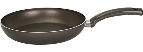 Mehtap Plastik Saplı Teflon 22 cm Düz Tava Siyah