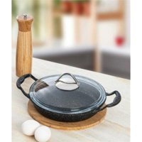 Cookcase Kapaklı Granit 18 cm Sahan Tava Siyah